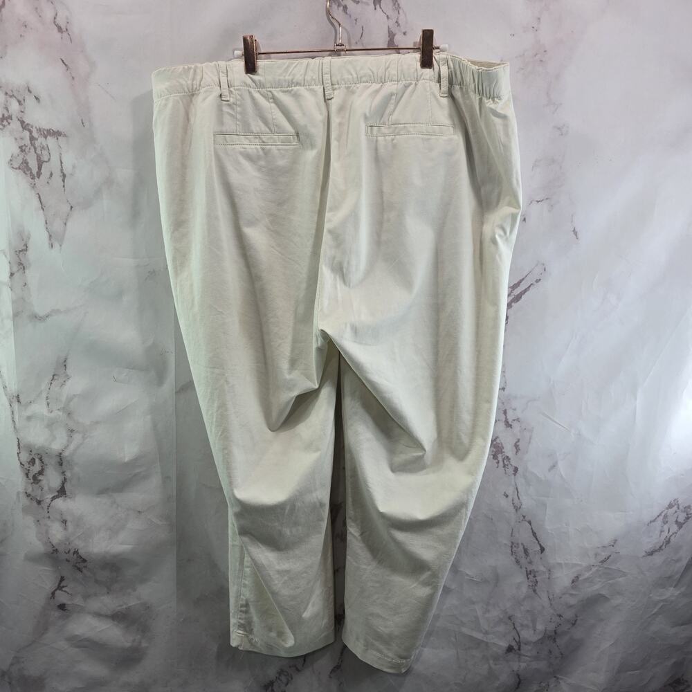 J Jill Pants Womens 22 Cream Off White High Rise Cotton Lyocell Straight Chino